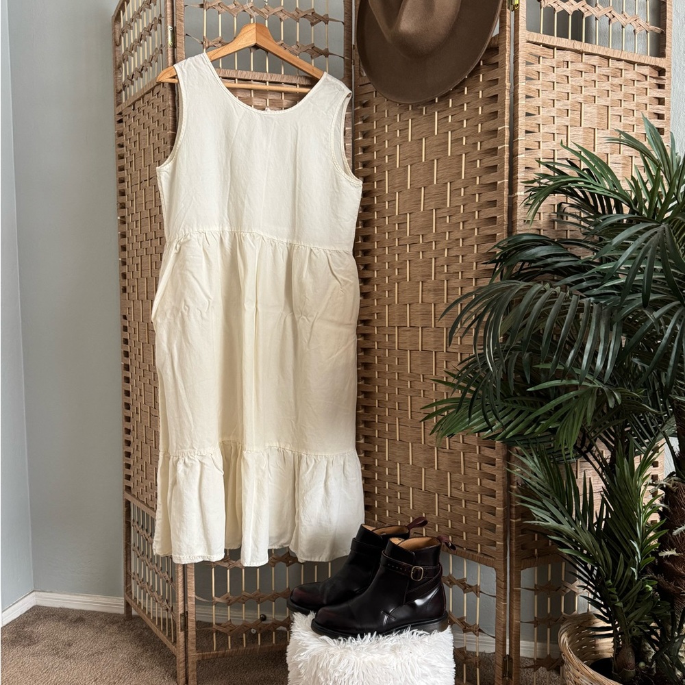 Tradlands Cream Midi Dress